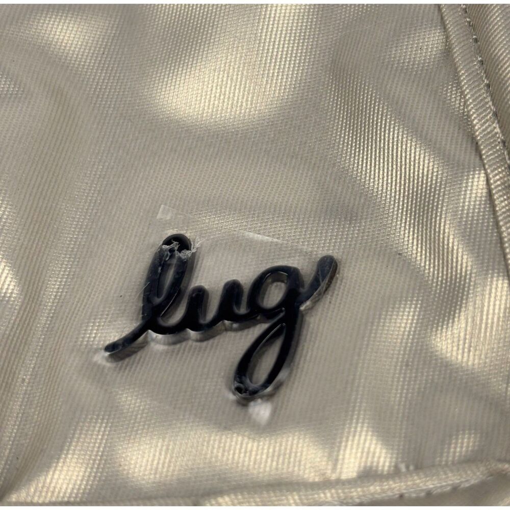 Lug Drizzle Mini Zip NWT Storage Pouch Bag Charm ChamMet Champagne Gold Clip - Picture 5 of 7
